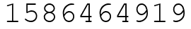 Число 1586464919.