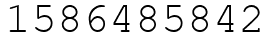 Число 1586485842.