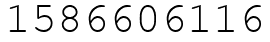 Число 1586606116.