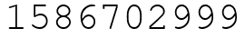 Число 1586702999.