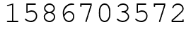 Число 1586703572.