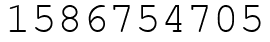Число 1586754705.