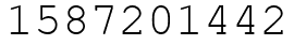 Число 1587201442.