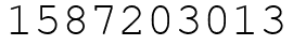 Число 1587203013.