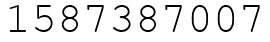 Число 1587387007.