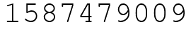 Число 1587479009.