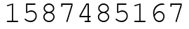 Число 1587485167.