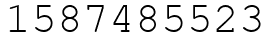 Число 1587485523.