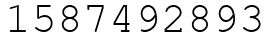 Число 1587492893.