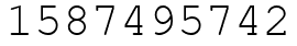 Число 1587495742.