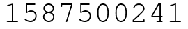 Число 1587500241.