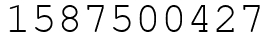 Число 1587500427.