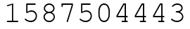 Число 1587504443.