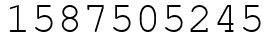 Число 1587505245.