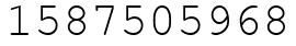 Число 1587505968.