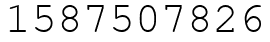 Число 1587507826.