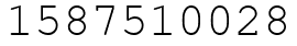 Число 1587510028.