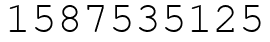 Число 1587535125.