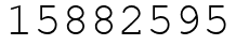 Число 15882595.