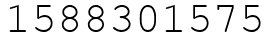 Число 1588301575.