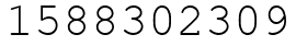 Число 1588302309.