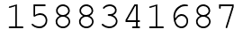 Число 1588341687.