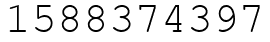 Число 1588374397.