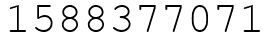 Число 1588377071.
