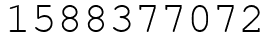 Число 1588377072.