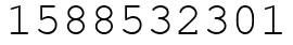 Число 1588532301.