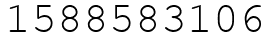 Число 1588583106.