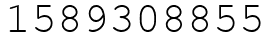 Число 1589308855.