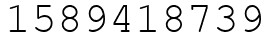 Число 1589418739.