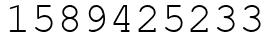 Число 1589425233.