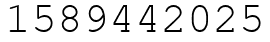 Число 1589442025.