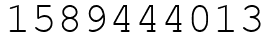 Число 1589444013.