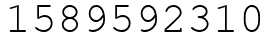 Число 1589592310.