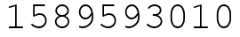 Число 1589593010.