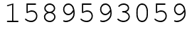 Число 1589593059.