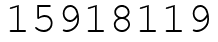 Число 15918119.