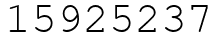 Число 15925237.