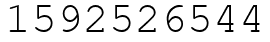 Число 1592526544.