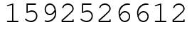 Число 1592526612.