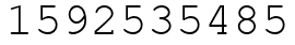 Число 1592535485.