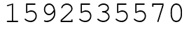 Число 1592535570.