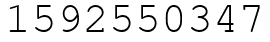 Число 1592550347.