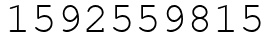 Число 1592559815.