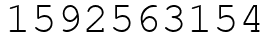 Число 1592563154.