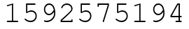 Число 1592575194.