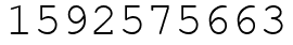Число 1592575663.